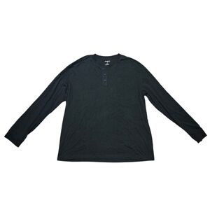 Goodfellow & Co Men's Charcoal Long Sleeve Henley
